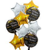 Set 9 globos feliz año nuevo